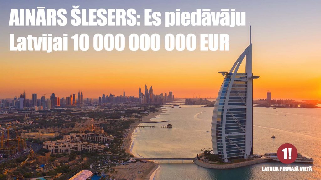 AINĀRS ŠLESERS: Es piedāvāju Latvijai 10 000 000 000 EUR