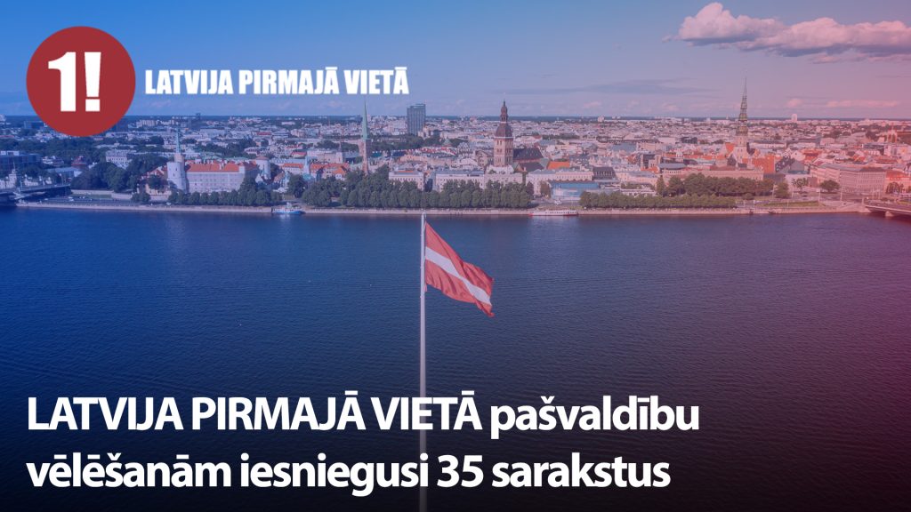 LATVIJA PIRMAJĀ VIETĀ pašvaldību vēlēšanām iesniegusi 35 sarakstus