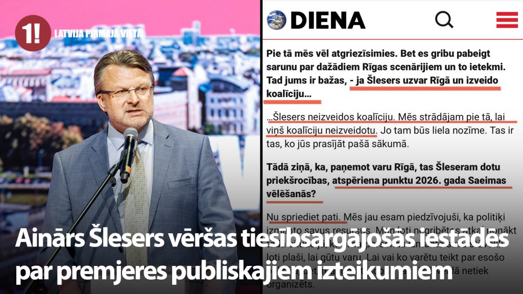 Ainārs Šlesers vēršas tiesībsargājošās iestādēs par premjeres publiskajiem izteikumiem